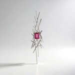 Ciondolo in argento con Topazio Rosa (MONOSONO COLLECTION)