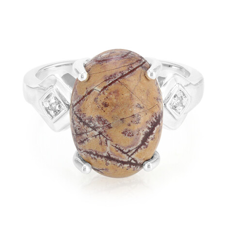 Anello in argento con Diaspro Dentritico Sonora