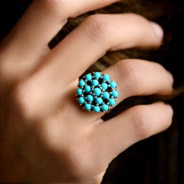 Bague en argent et Turquoise Sleeping Beauty