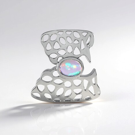 Ciondolo in argento con Opale di Welo (MONOSONO COLLECTION)