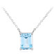 Collier en argent et Topaze bleu ciel