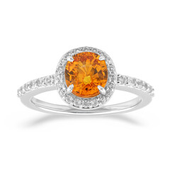 9K Ban Ka Cha Orange Sapphire Gold Ring