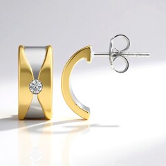 Orecchini in argento con Diamante I1 (G) (Annette)