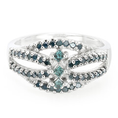 Anello in argento con Diamante Fancy
