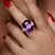 Anello in argento con Ametista Rose de France (Gems en Vogue)