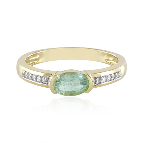 Anillo en oro con Esmeralda de Colombia