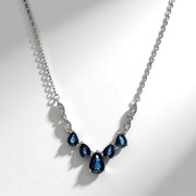 Collana in oro con Zaffiro Ceylon Blu