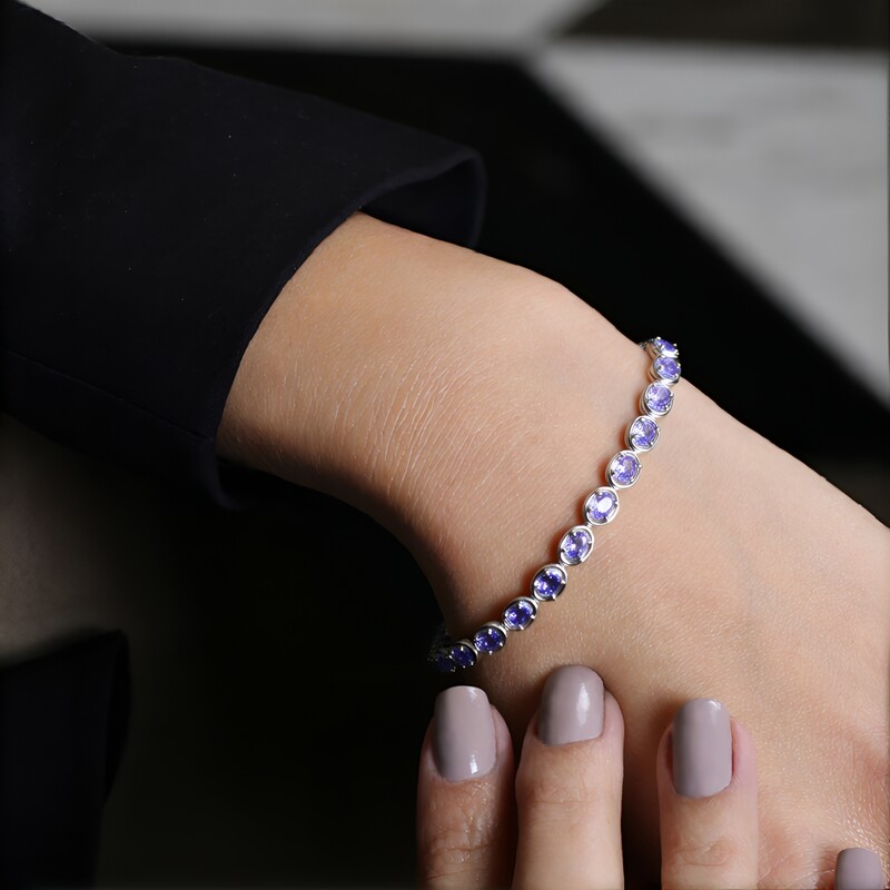 Bracciale in argento con Tanzanite