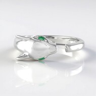 Bague en argent et Emeraude de Zambie