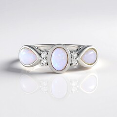 Anello in argento con Opale Australiano