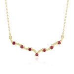 Collier en argent et Spinelle rouge noble
