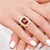 Hessonite Garnet Silver Ring (Adela Silber)
