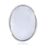 Zilveren hanger met een Blauwe chalcedoon (MONOSONO COLLECTION)