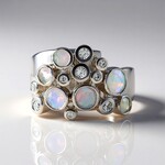 Anello in argento con Opale di Welo (de Melo Essence)