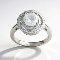 Anello in argento con Topazio Bianco (Adela Silber)