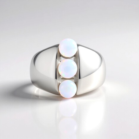 Anello in argento con Opale di Welo (de Melo Essence)