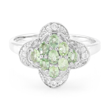 Bague en argent et Tourmaline cuprifère