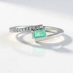 Anello in argento con Smeraldo Colombiano