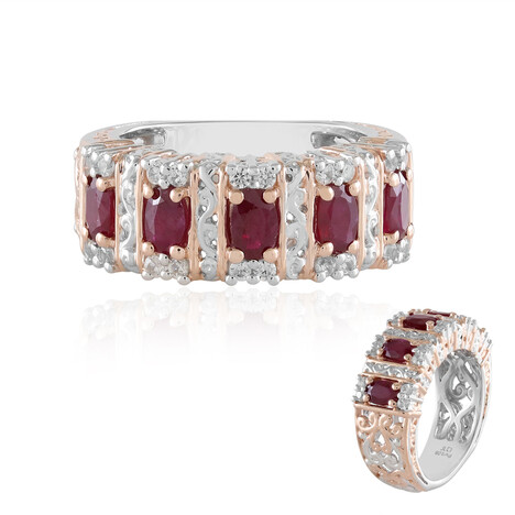 Tansania-Rubin-Silberring (Gems en Vogue)