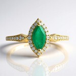 Anello in oro con Smeraldo Colombiano (CIRARI)
