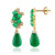 Boucles d'oreilles en argent et Jade vert