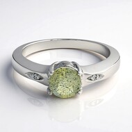 Romanian Spectrolite Silver Ring