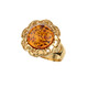 Bague en argent et Ambre baltique couleur cognac (dagen)