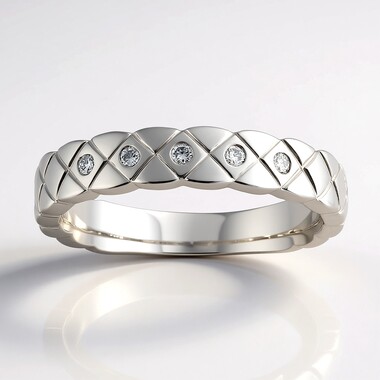 I1 (G) Diamond Silver Ring (Annette)