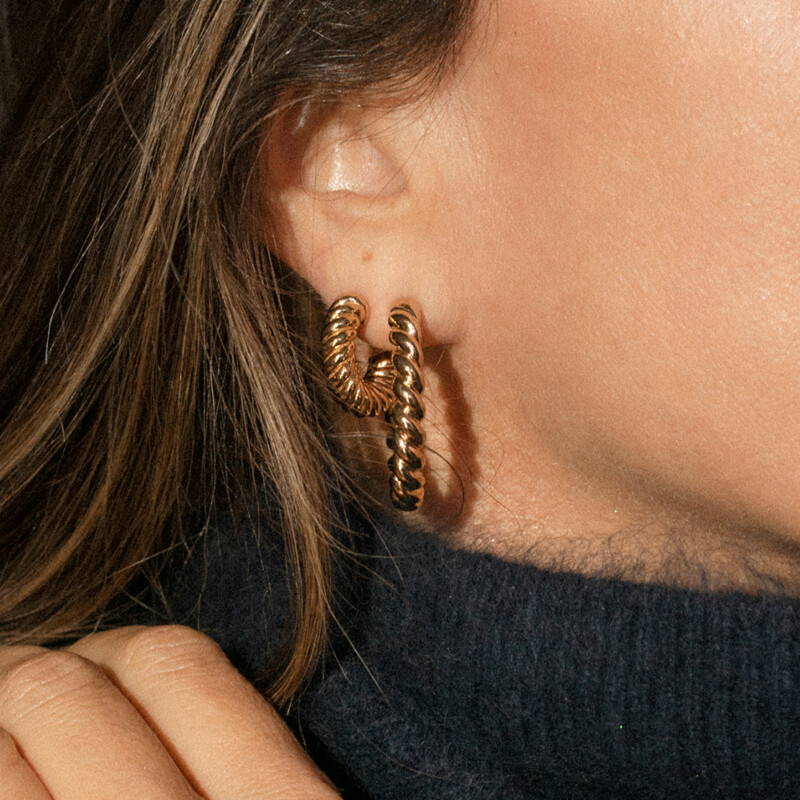 Boucles d'oreilles en argent (M de Luca)