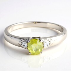 Anello placcato in platino con Tormalina Cuprian