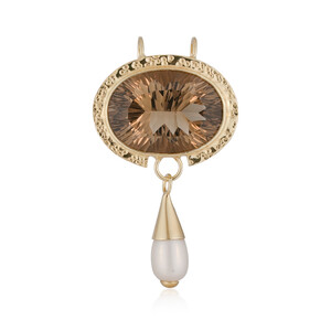 Ciondolo in argento con Quarzo Fumè (MONOSONO COLLECTION)