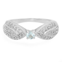 Bague en argent et Aigue-Marine Sao Domingos