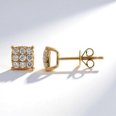 Orecchini in oro con Diamante SI1 (H)