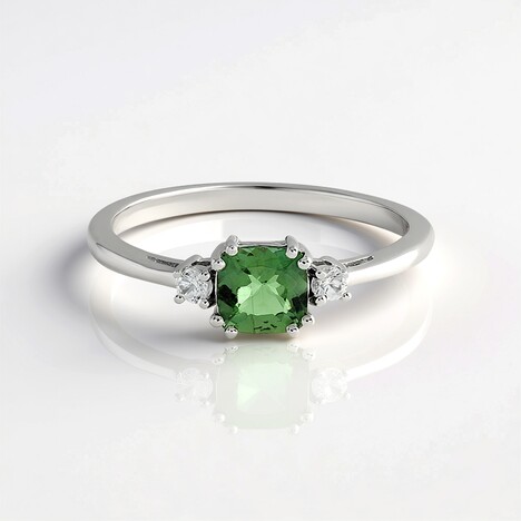 Anello in argento con Apatite Cromo