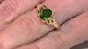 Bague en argent et Diopside de Russie
