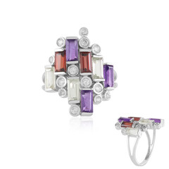 Anillo en plata con Amatista de Zambia