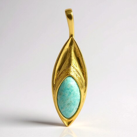 Ciondolo in argento con Amazzonite (MONOSONO COLLECTION)