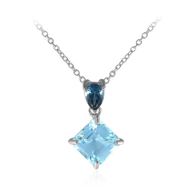 Collana in argento con Topazio Blu Cielo