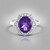 Bague en argent et Améthyste de Zambie
