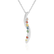 I3 Diamant-Silberhalskette