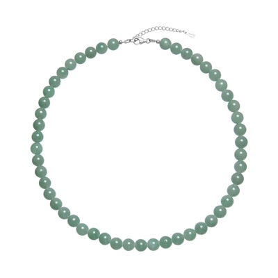 Collar en plata con Aventurina verde