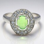 Anello in argento con Crisoprasio Imperiale