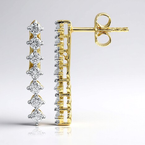 Orecchini in argento con Diamante VS1 (G) (Annette)