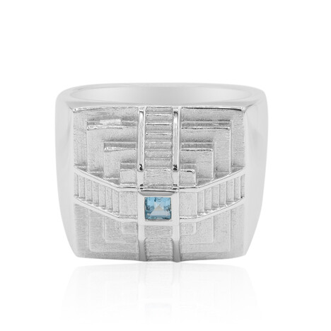 Schweizblauer Topas-Silberring