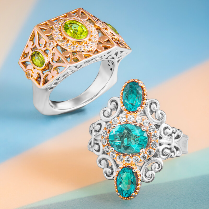 Peridot-Silberring (Dallas Prince Designs)