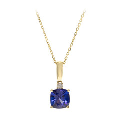 Gouden halsketting met een AAA tanzaniet