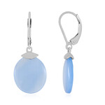Zilveren oorbellen met Aqua Chalcedonen (MONOSONO COLLECTION)