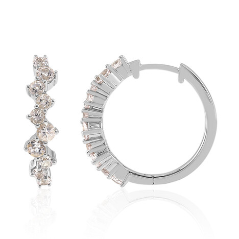 Morganite Silver Earrings