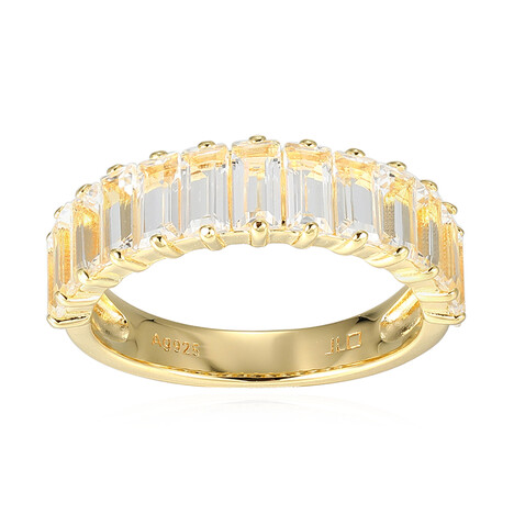 Weißer Topas-Silberring