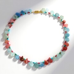 Collana in argento con Acquamarina Brasiliana (Adela Silber)